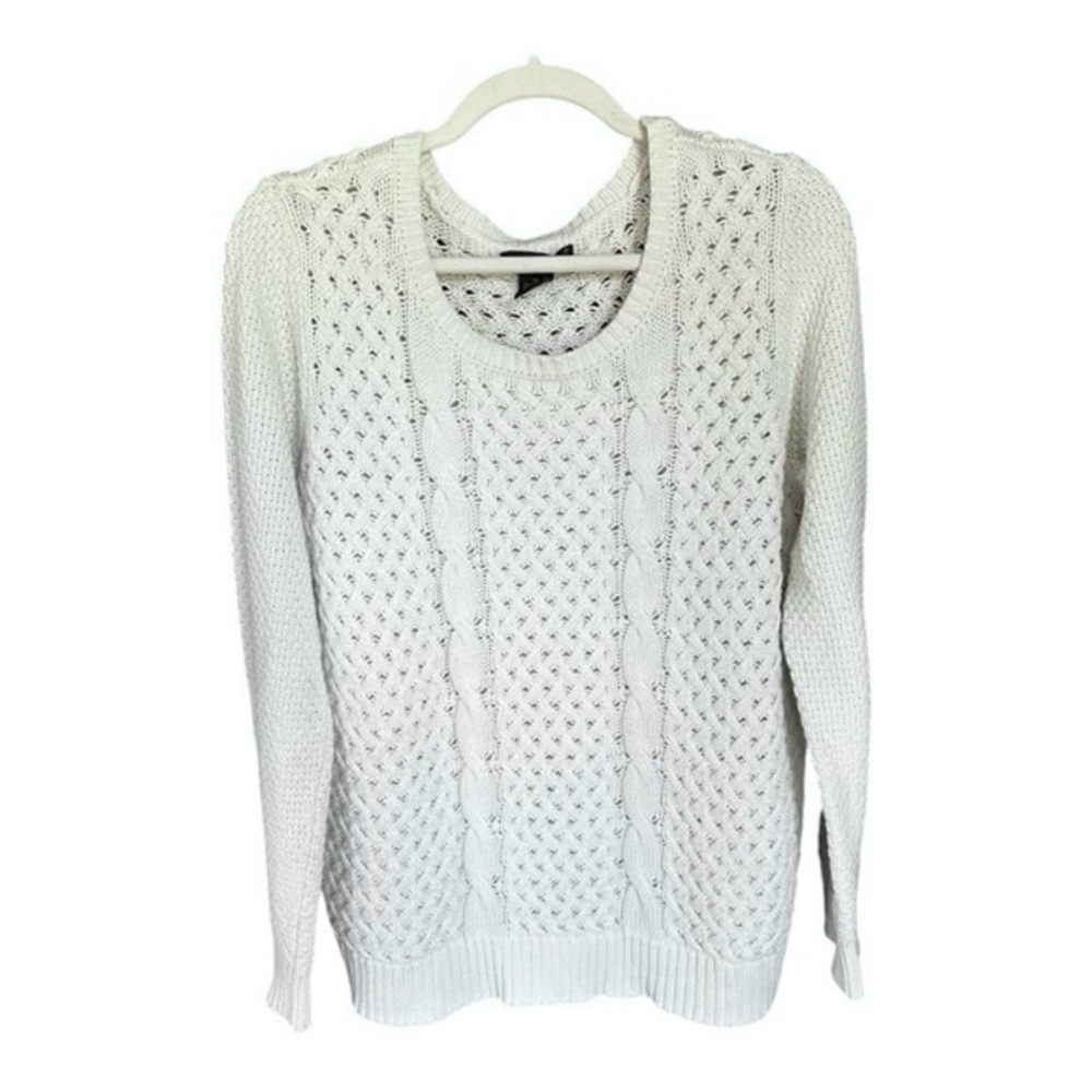 Preswick & Moore Classic Cable Knit Scoop Neck Long Sleeve Sweater Size XL